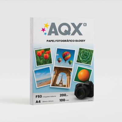 Papel Fotografico Glossy Brillante A4 200grs por 100 Hojas AQX F93