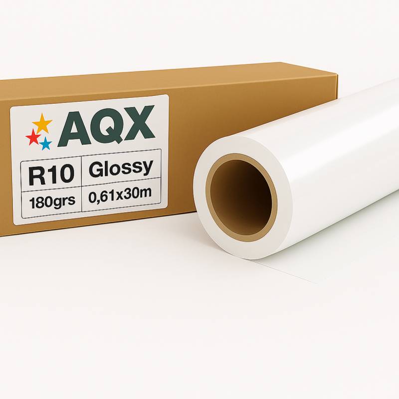 Rollo Fotografico Glossy Brillante 180gr 0,61x30 mts AQX R10