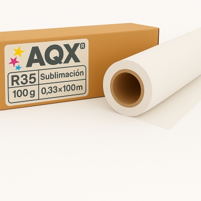 Papel Rollo Sublimacion R35 100grs 0,33x100m