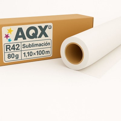 Papel Rollo Sublimacion R42 80grs 1,10x100m