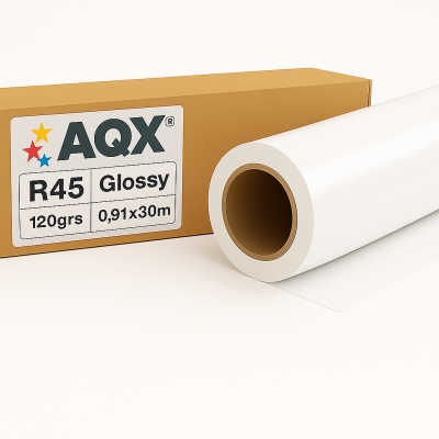 Rollo Fotografico Glossy Brillante 120gr 0,91x30 mts AQX R45