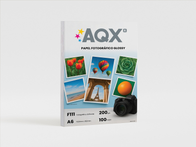 Papel Fotografico Glossy Brillante 10x15 200gr por 100 Hojas AQX F111