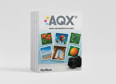 Combo Papel Fotografico Glossy Brillante 13x18 230gr por 500 Hojas AQX F140x5