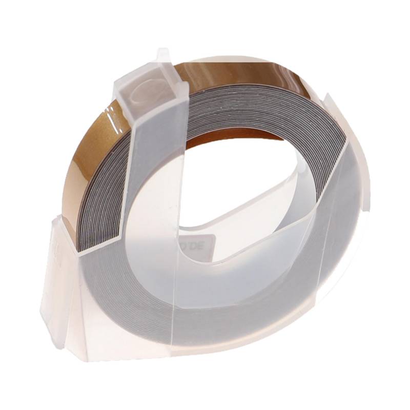 Cinta Rotuladora 520104 9mm x 3m Dorado Relieve Para Dymo