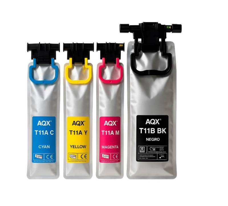 Kit Cartuchos Alternativos AQX T11A para Epson WorkForce Pro WF-C5310/C5390/C5810/C5890 (UNO DE CADA COLOR)