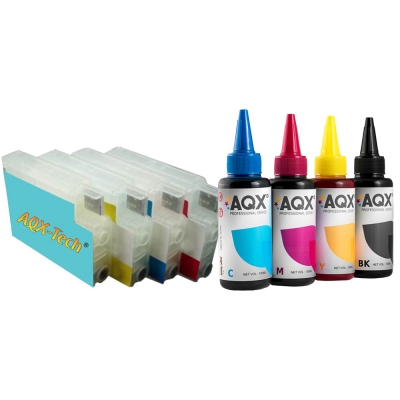 Cartuchos Recargables AQX Para HP 7610 7110 7612 7510 + 400ml