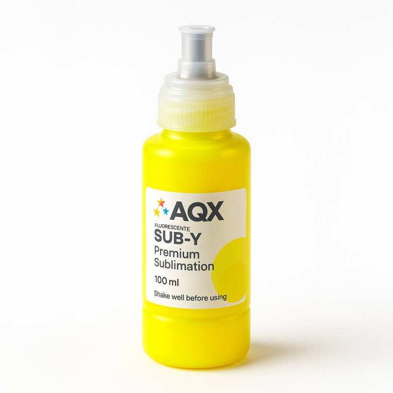 Tinta AQX de Sublimacion por 100ml Amarillo Fluo Pico Llave