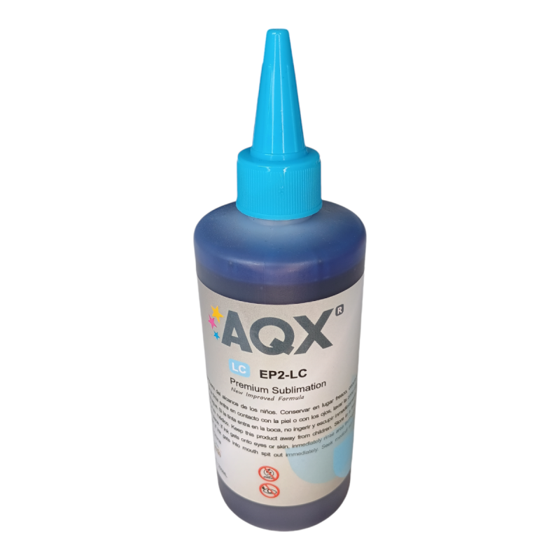 Tinta AQX de Sublimacion por 250ml Cyan Light