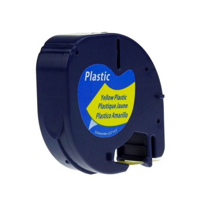 Cinta Rotuladora Printgate 91202 Negro s/ Amarillo 12mm x 4m P/ Dymo