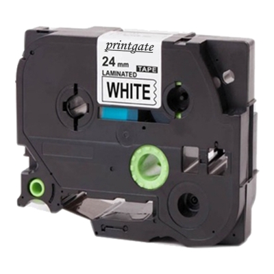 Cinta Rotuladora Printgate TZES 251 Negro s/ Blanco 24mm x 8m P/ Brother