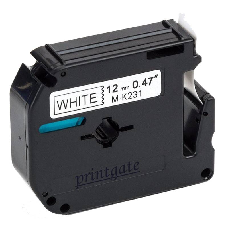SET X3 - Cinta Rotuladora Printgate MK231 Negro s/ Blanco 12mm x 8m P/ Brother