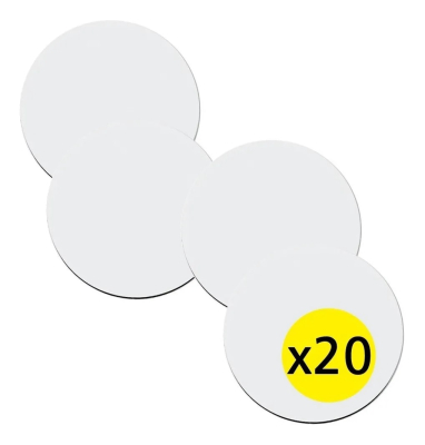 KIT Mouse pad Sublimable Round 200mm diámetro x 20 UNIDADES