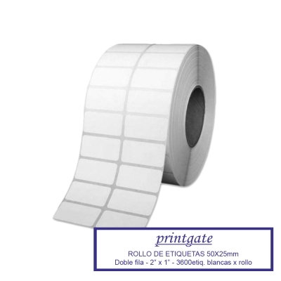 Rollo de Etiquetas Termicas 50x25