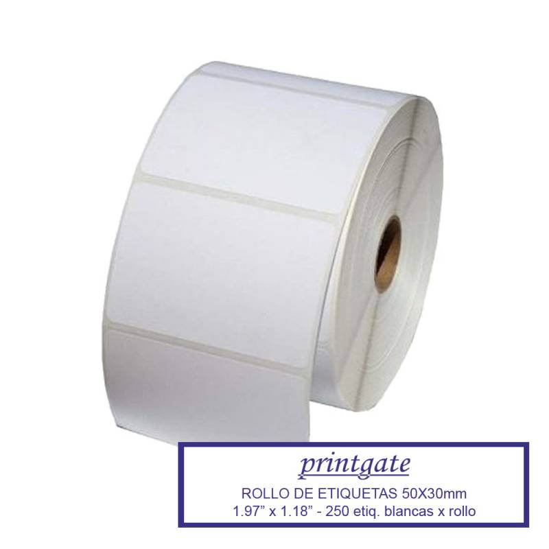 Rollo de Etiquetas Termicas 50mm x 30mm