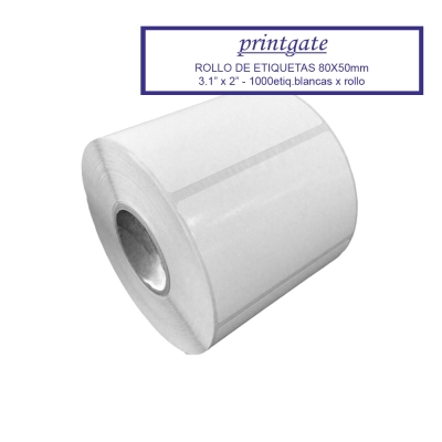 Rollo de Etiquetas Termicas 80x50