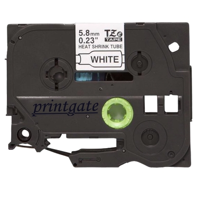 Cinta Rotuladora Printgate HS211 Negro s/ Blanco Termocontraible 5,8mm x 1,5m P/ Brother