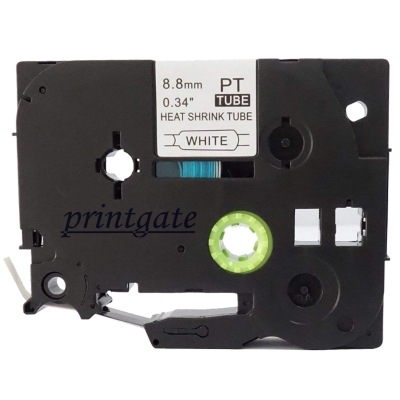 Cinta Rotuladora Printgate HS221 Negro s/ Blanco Termocontraible 8,8mm x 1,5m P/ Brother