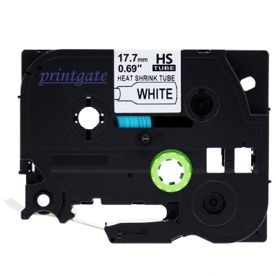 Cinta Rotuladora Printgate HS241 Negro s/ Blanco Termocontraible 17,7mm x 1,5m P/ Brother
