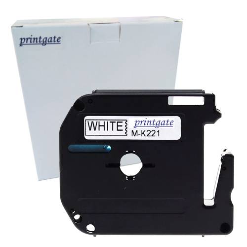 Cinta Rotuladora Printgate MK221 Negro s/ Blanco 9mm x 8m P/ Brother