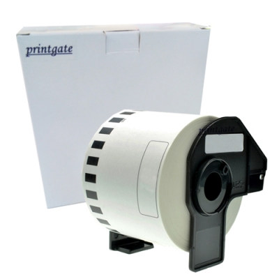Cinta Rotuladora Printgate DK2205 Negro s/ Blanco 62mm x 30.48m P/ Brother