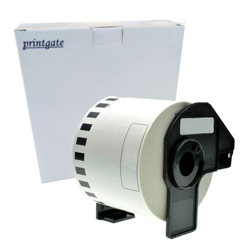 Cinta Rotuladora Printgate DK2205 Negro s/ Blanco 62mm x 30.48m P/ Brother