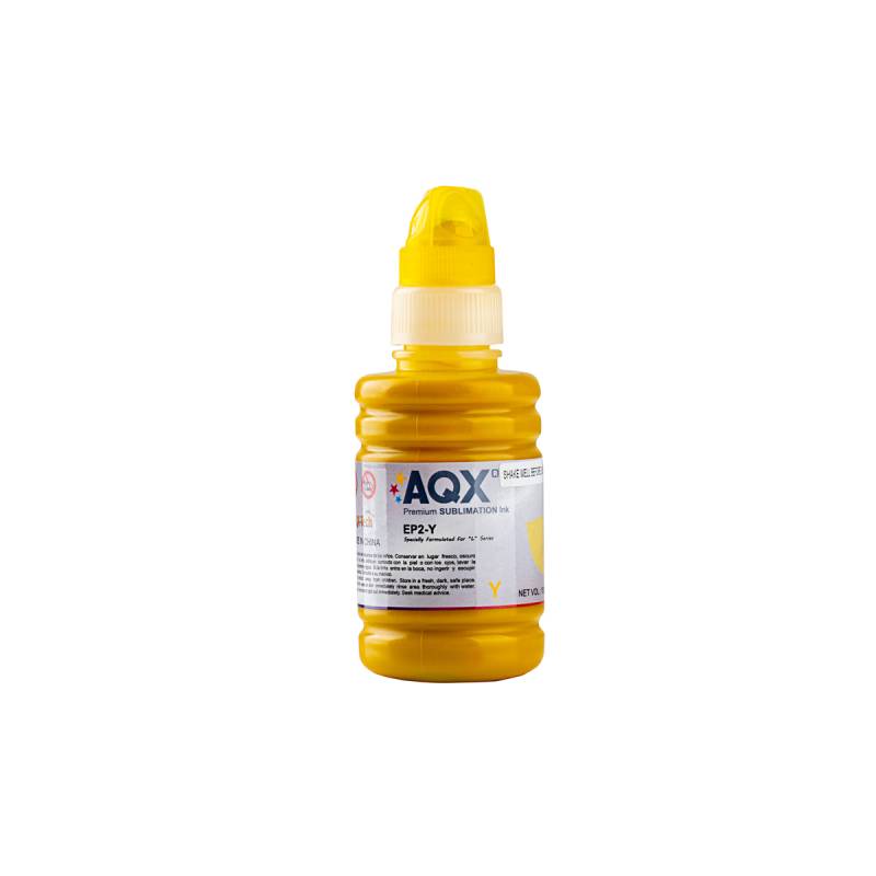 Tinta AQX de Sublimacion por 100ml Amarillo - Nueva botella con pico de recarga