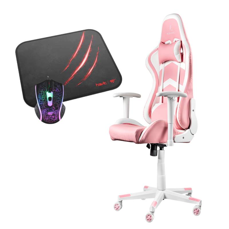 Combo Gamer 14: Silla GM20P + Mouse + Pad MP838