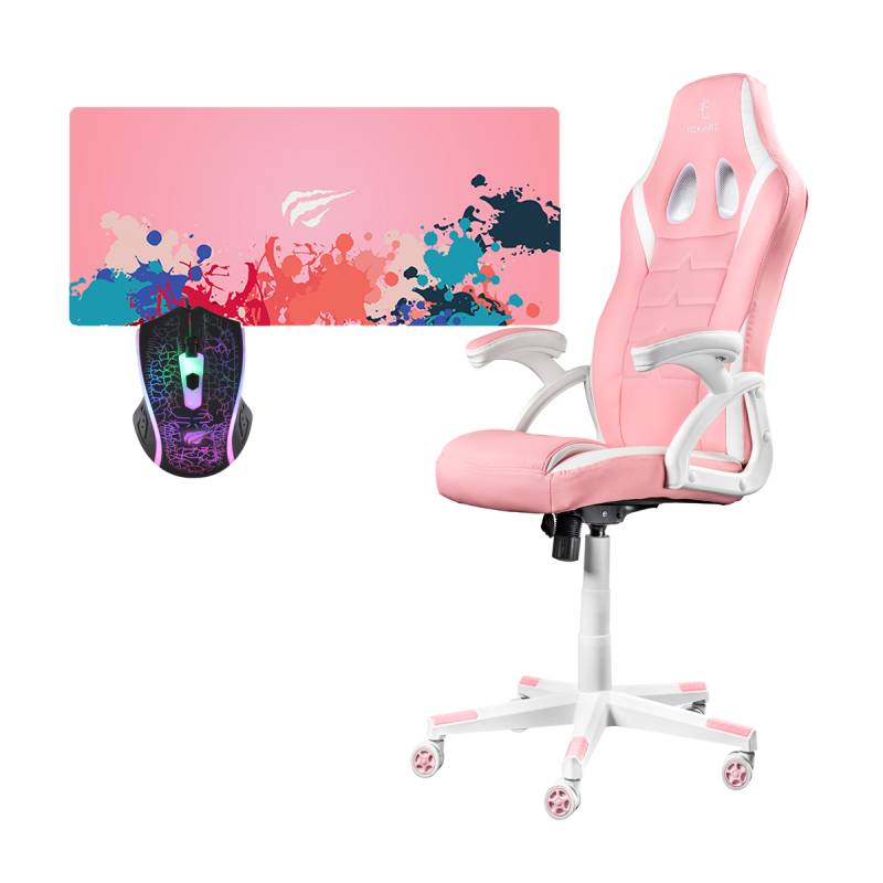 Combo Gamer 30: Silla GM15P + Mouse + Pad MP847