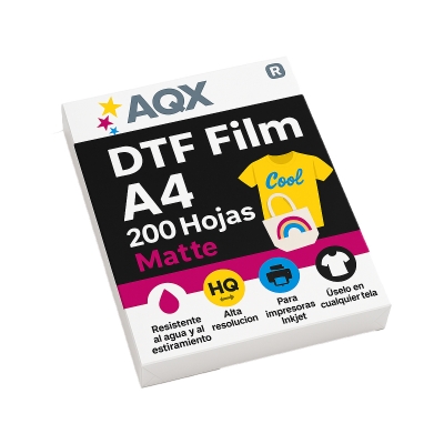 PET DTF Film MATE Resma A4 200 unidades AQX