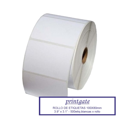 Rollo de Etiquetas Termicas 100x80