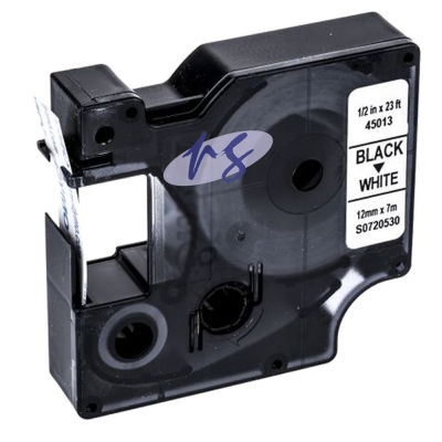 Cinta Rotuladora Printgate 45013 Negro s/ Blanco 12mm x 7m P/ Dymo