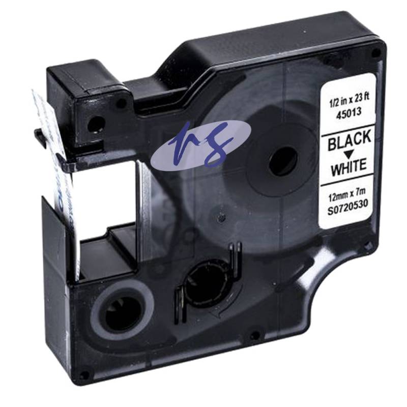 Cinta Rotuladora Printgate 45013 Negro s/ Blanco 12mm x 7m P/ Dymo