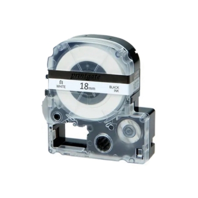 Cinta Rotuladora Printgate LC5WBN9 Negro s/ Blanco 18mm x 8m P/ Epson