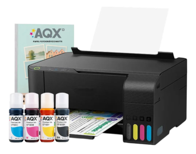 Impresora Epson L3210 Multifuncion Ecotank + Tinta Aqx Alternativa 400ml