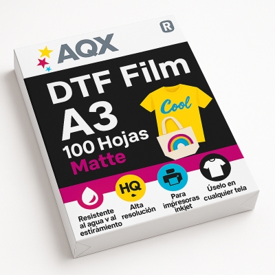 PET DTF Film Matte Resma A3 100 unidades AQX