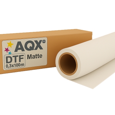 PET DTF Film Rollo 30cm x 100mt AQX Matte Simple Faz