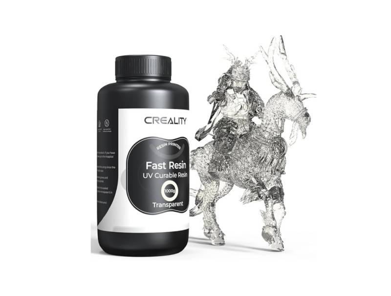 Resina Fast UV Creality p/Imp 3D por 1KG Color Transparente