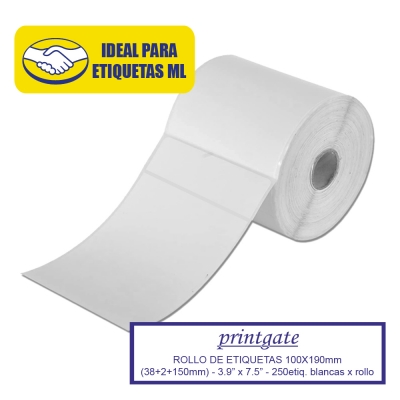 Rollo de Etiquetas Termicas 100x190 (150+2+38)