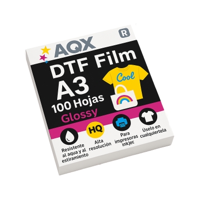 PET DTF Film Glossy Resma A3 100 unidades AQX