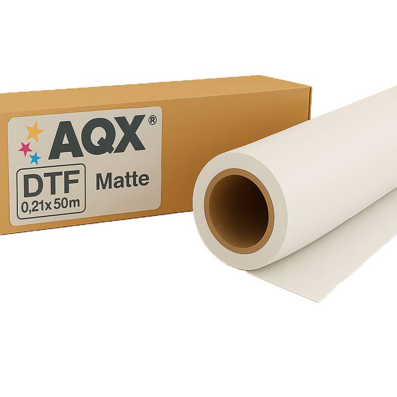 PET DTF Film Rollo 21cm x 50mt AQX Matte