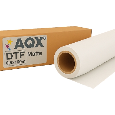 PET DTF Rollo Film Matte Doble Faz 60cm x 50mt AQX