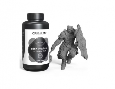 Resina Curado UV LCD 8K de Alta Precision Creality p/Imp 3D por 1KG Color Gris oscuro