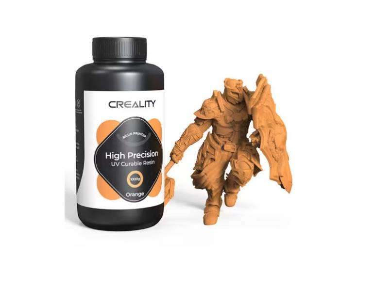Resina Curado UV LCD 8K de Alta Precision Creality p/Imp 3D por 1KG Color Naranja