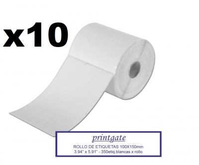 KIT Rollo de Etiquetas 100x150 x10 unidades