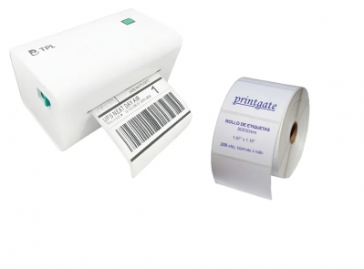Rotuladora Impresora de Etiquetas G&G TD 402S USB + Rollo de Etiquetas Termicas 50mm x 30mm